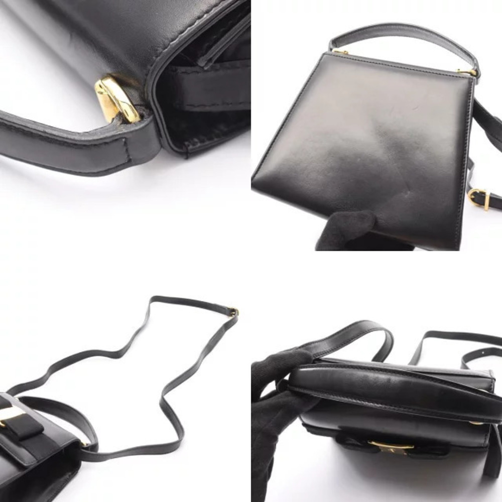 Salvatore Ferragamo Black Handbag Rion Leather Vara - Picture 10 of 10